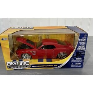 JADA - BIGTIME MUSCLE - 1970 FORD MUSTANG BOSS 429 Red Die Cast CAR - 1/24 Scale